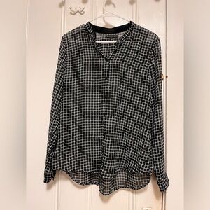 Black and white blouse dress shirt from Banana Republic